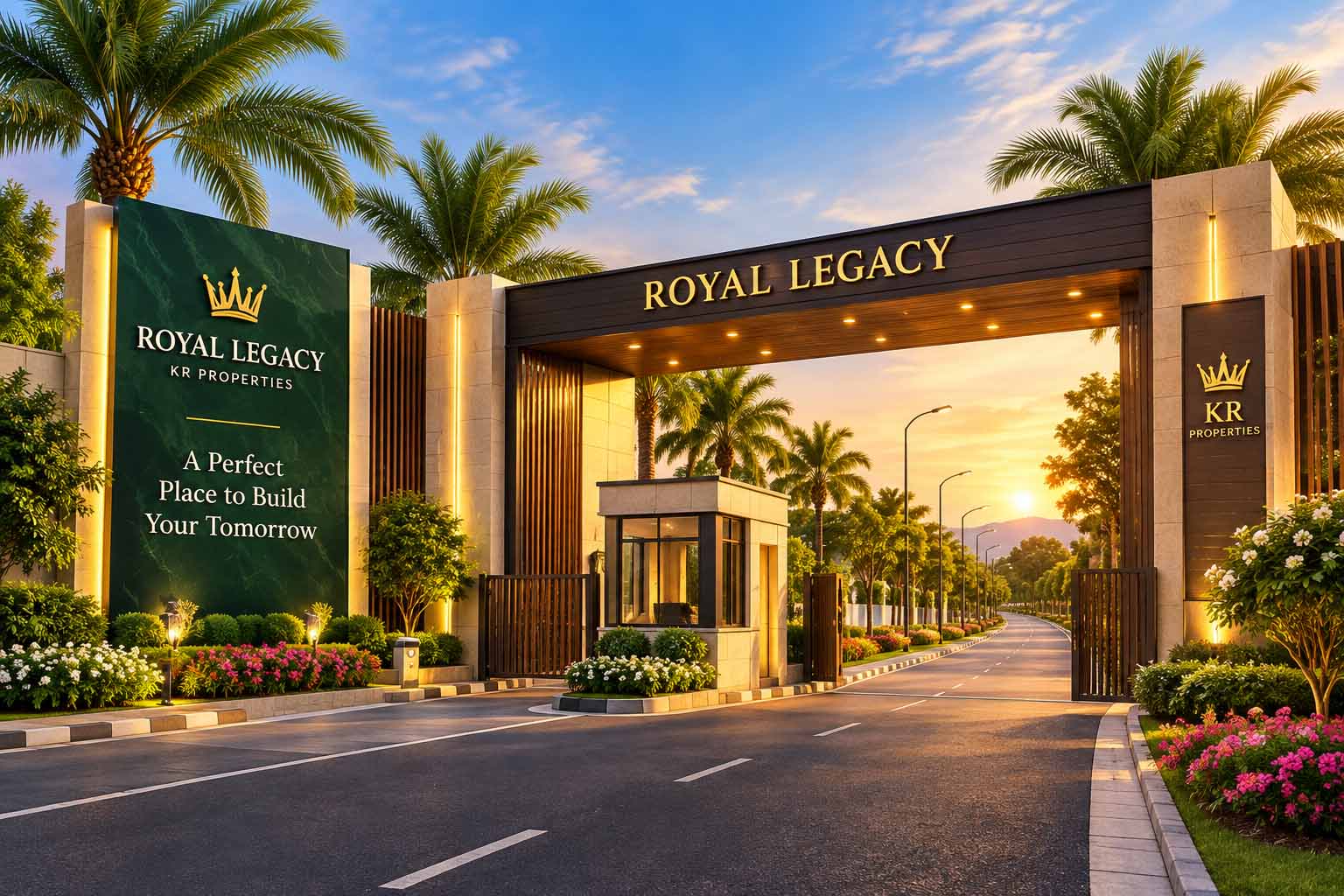 Royal Legacy Mega Township entrance in Coimbatore